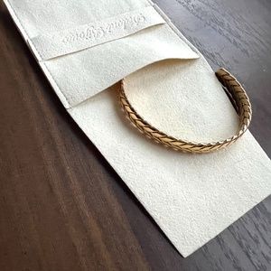 Stackable Braided Cuff Gold Plated